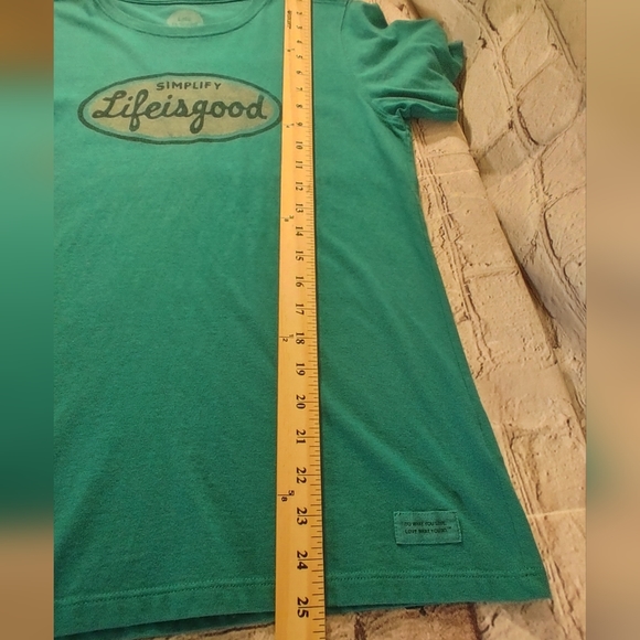 Life is Good Teal Simplify Tee Shirt Small - Picture 6 of 13